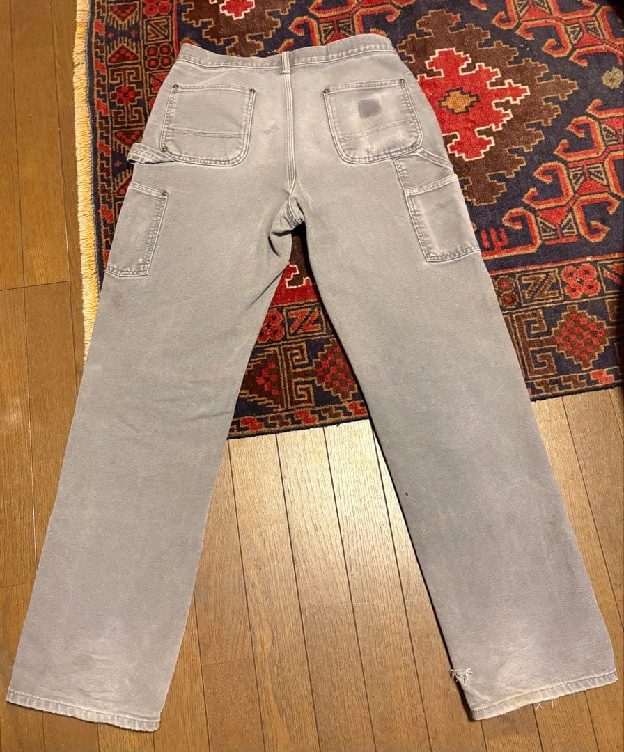 y*e様 Carhartt カーハート　ダブルニー　グレー　ボロフェード　w30