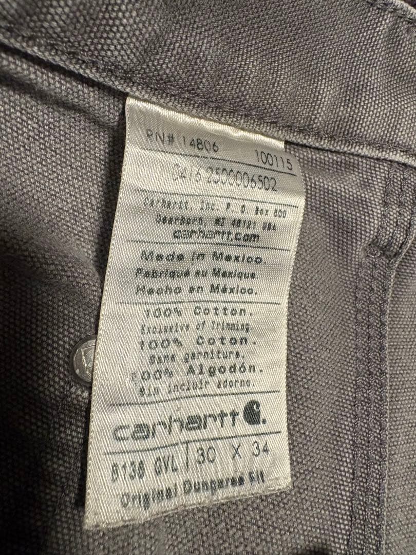 y*e様 Carhartt カーハート　ダブルニー　グレー　ボロフェード　w30