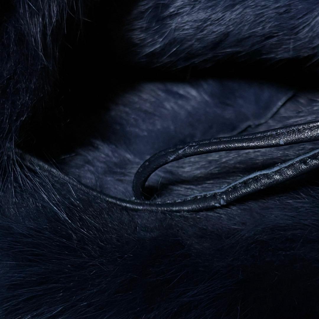 ジャケット・アウター fairy grunge far rabbit leather jacket