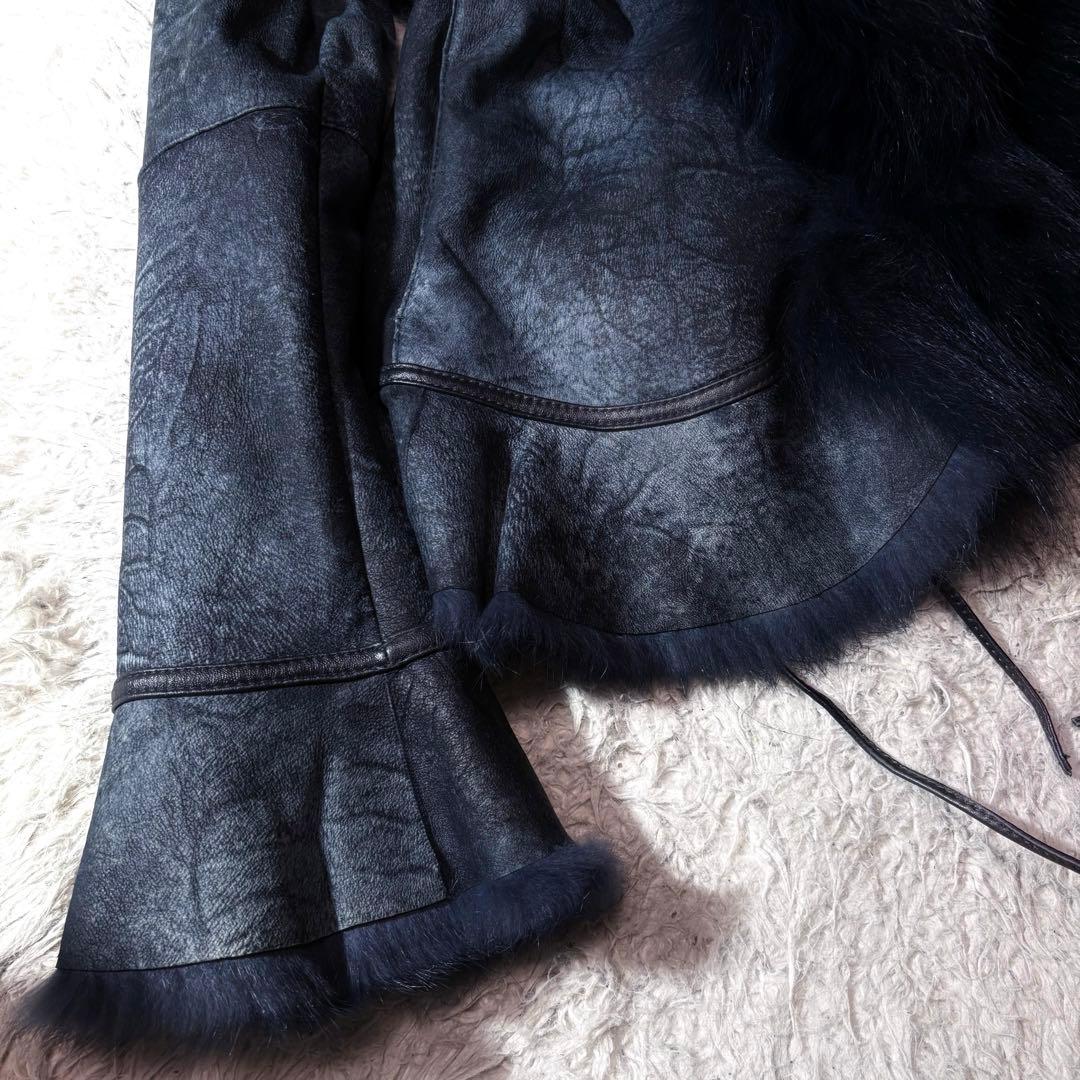 ジャケット・アウター fairy grunge far rabbit leather jacket