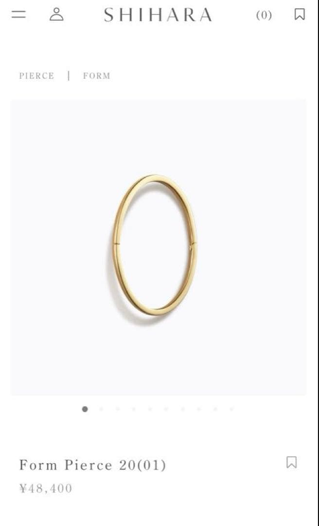 アクセサリー SHIHARA Form Pierce 20(01)