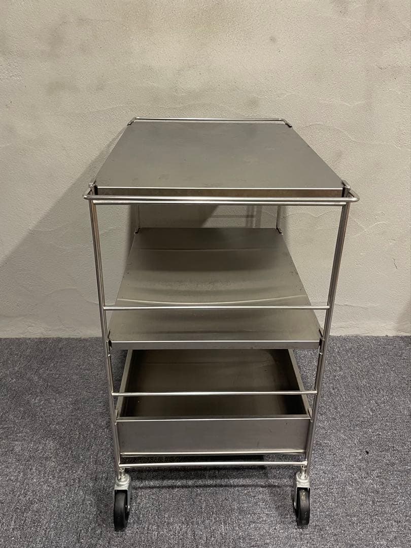 無印良品　ステンレスユニットシェルフ　ワゴン