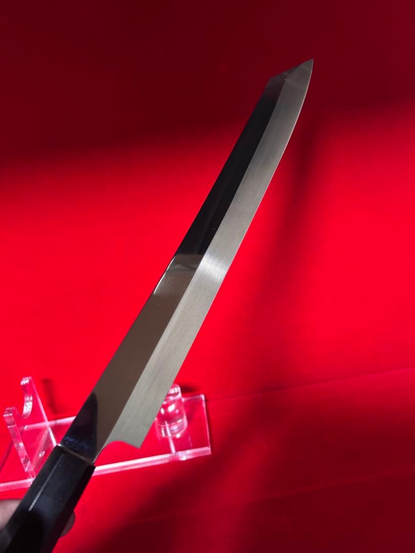 01552 包丁　剣型切付　尺　440c鋼　切味抜群　箱付　未使用品