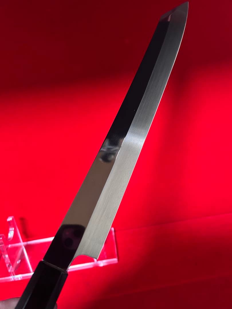 01552 包丁　剣型切付　尺　440c鋼　切味抜群　箱付　未使用品