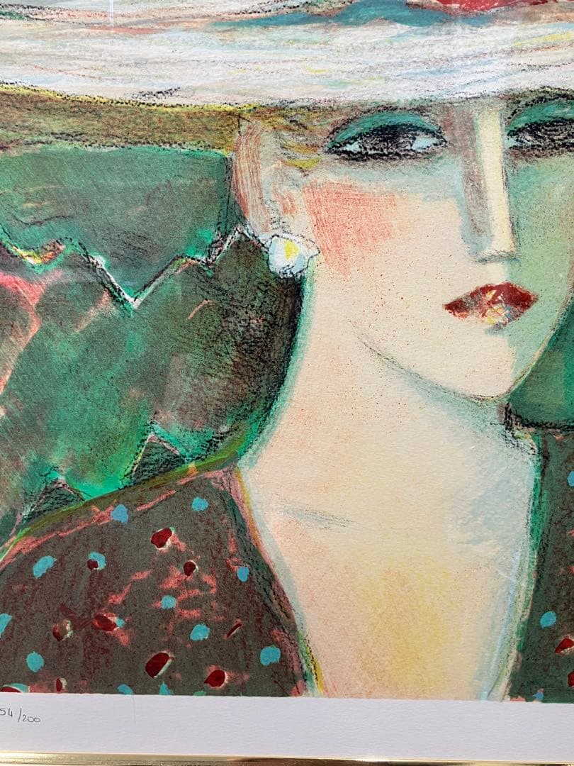 ロビー様カシニョール リトグラフ 九月 大型 貴婦人　1993年　54/200