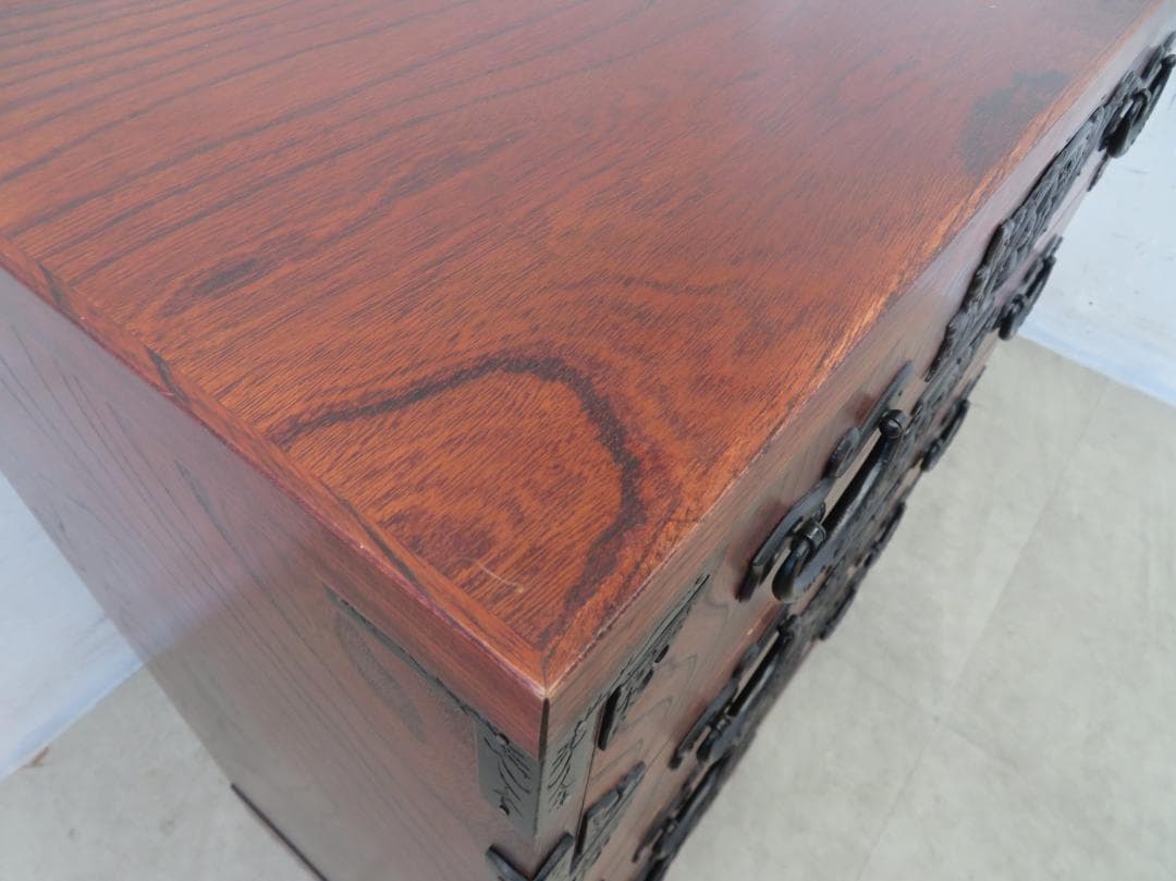 ■展示品■岩谷堂箪笥■伝統工芸品■拭漆■欅■整理箪笥■時代箪笥■5段■チェスト■