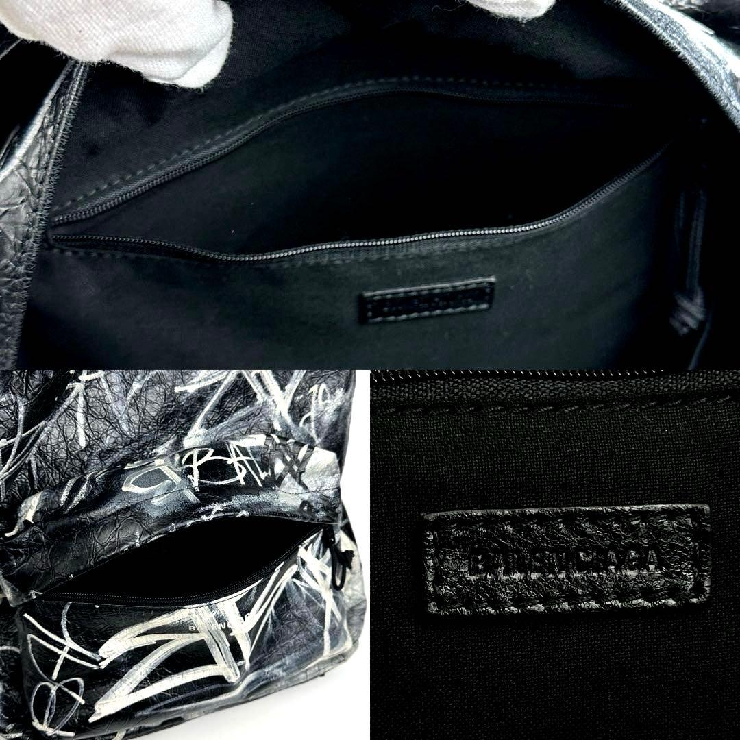 【美品】バレンシアガ　グラフィティ　エクスプローラー　バックパック　レザー　黒