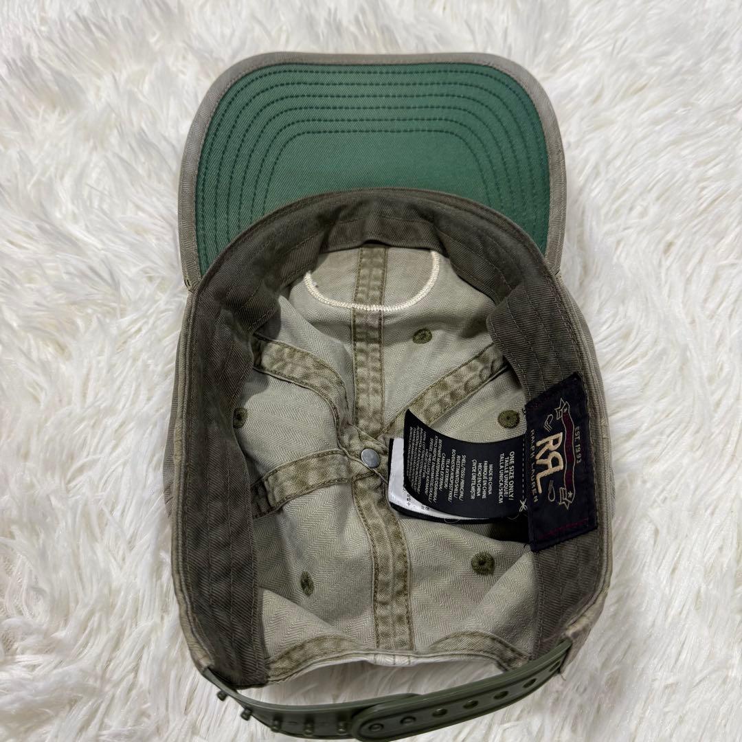 RRL ダブルアールエル ウイングロゴ ボールキャップ ヘリンボーン 刺繍