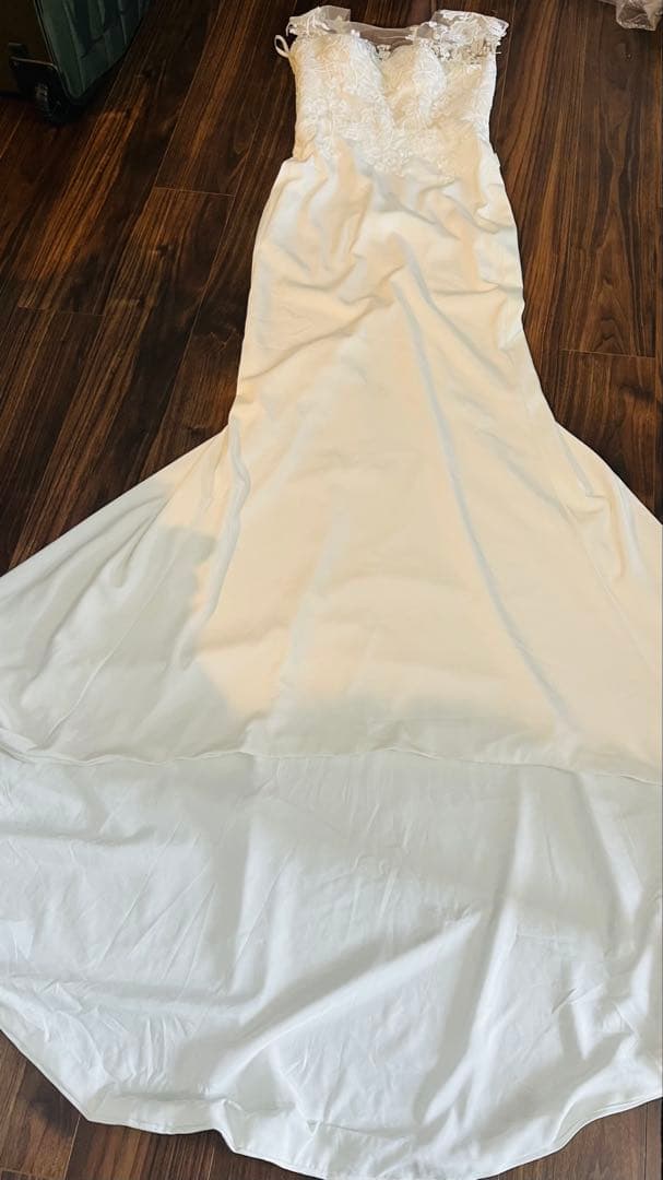 dress production 花柄刺繍 ソフトマーメイドドレス 結婚式ドレス