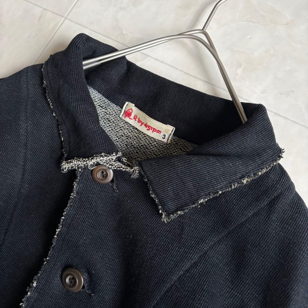 R by 45rpm インディゴ染め カバーオール 黒 3 コットン100