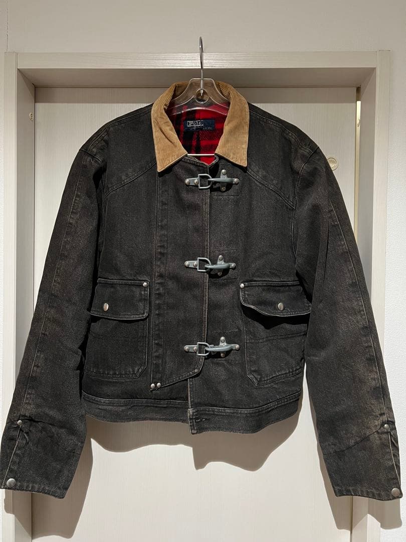 Ralph Lauren ブラックデニム ファイヤーマンジャケット　Mサイズ