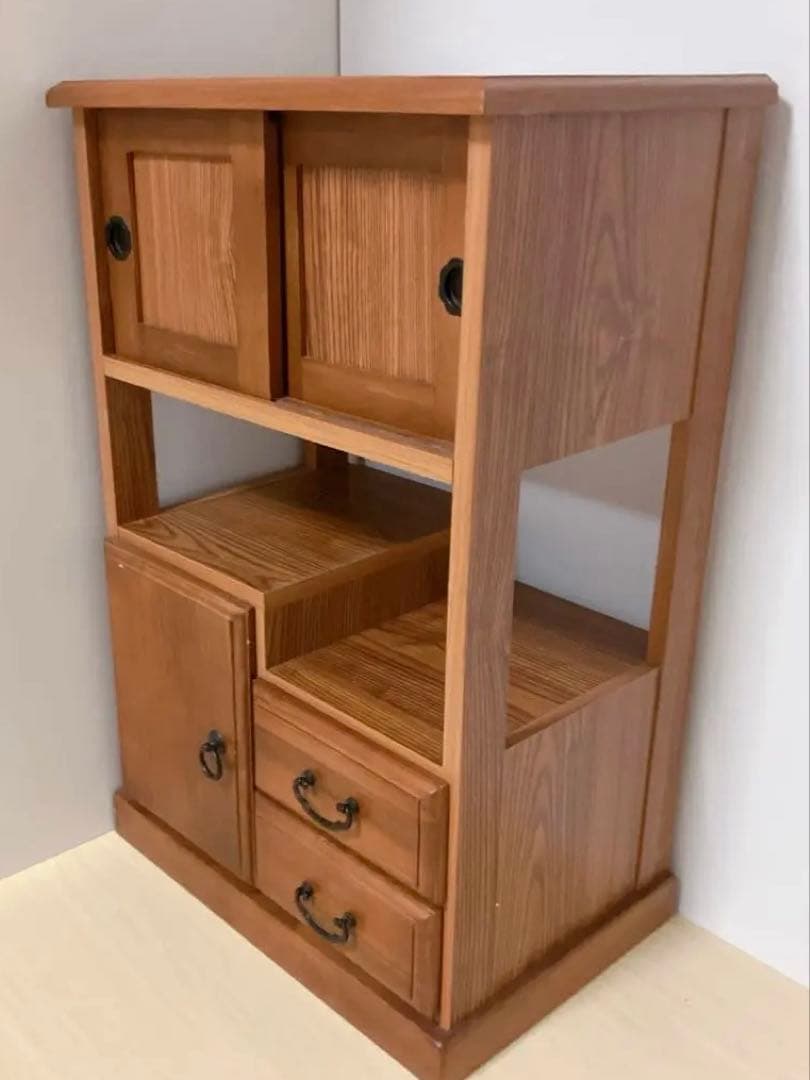 昭和レトロ　和風　飾り棚　和風チェスト　茶室　サイドチェスト