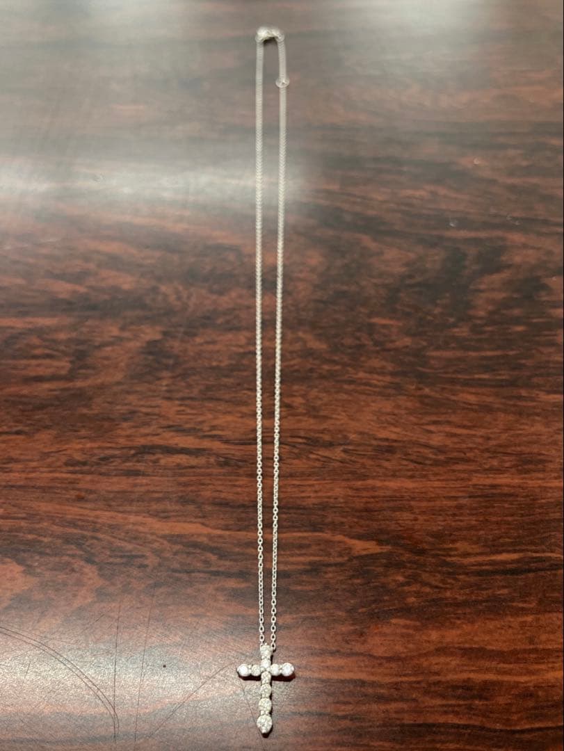 ポンテベッキオ ダイヤモンド クロス ネックレス K18WG