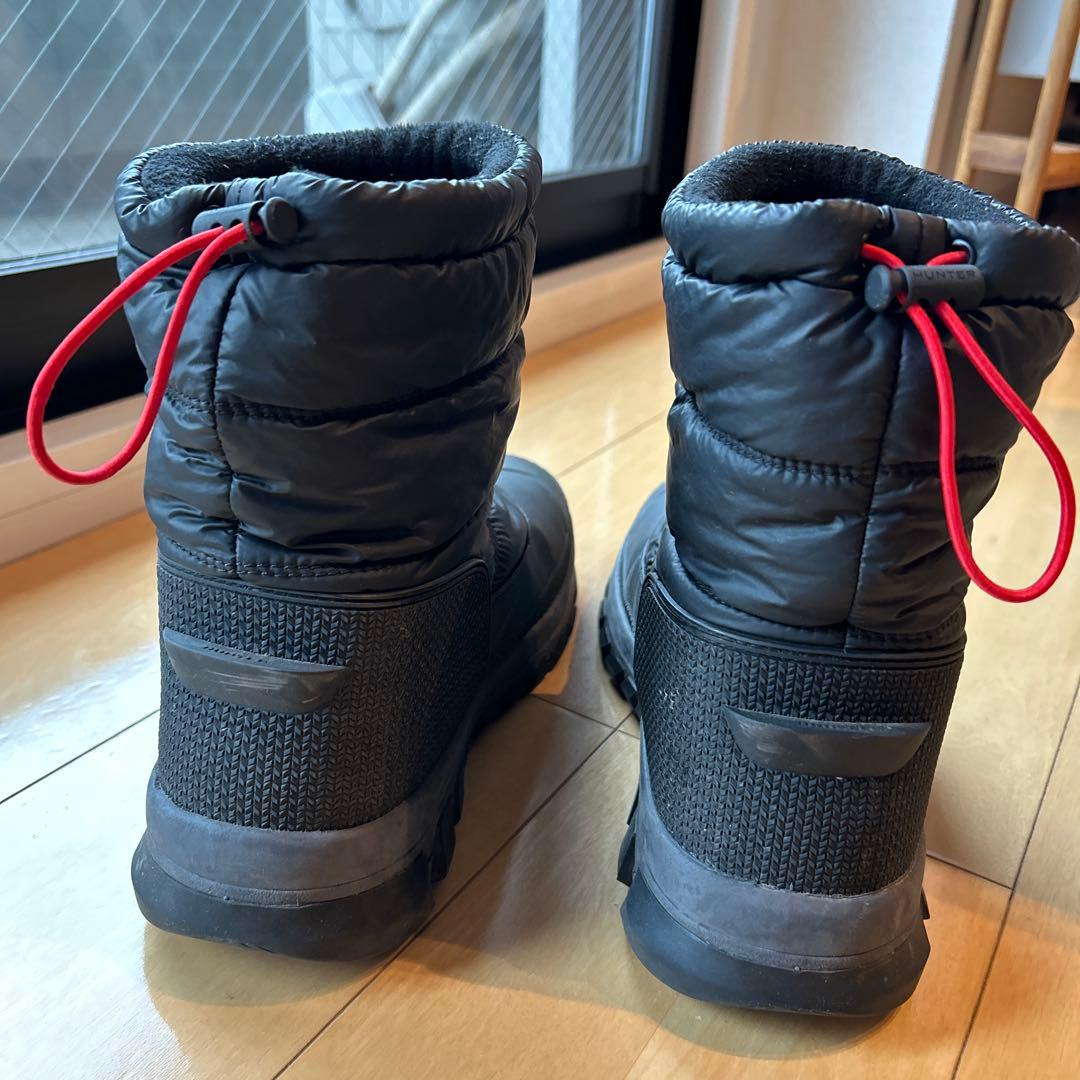 HUNTER ブラック スノーブーツ