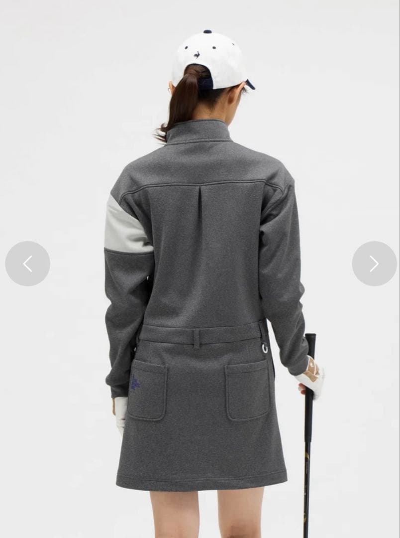 LE COQ SPORTIF グレー ハーフジップワンピース　ゴルフ