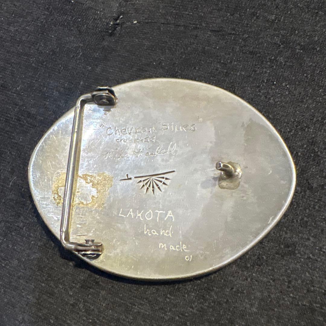 90’s シルバーベルトバックル　ネイティブアメリカン•ラコタ族