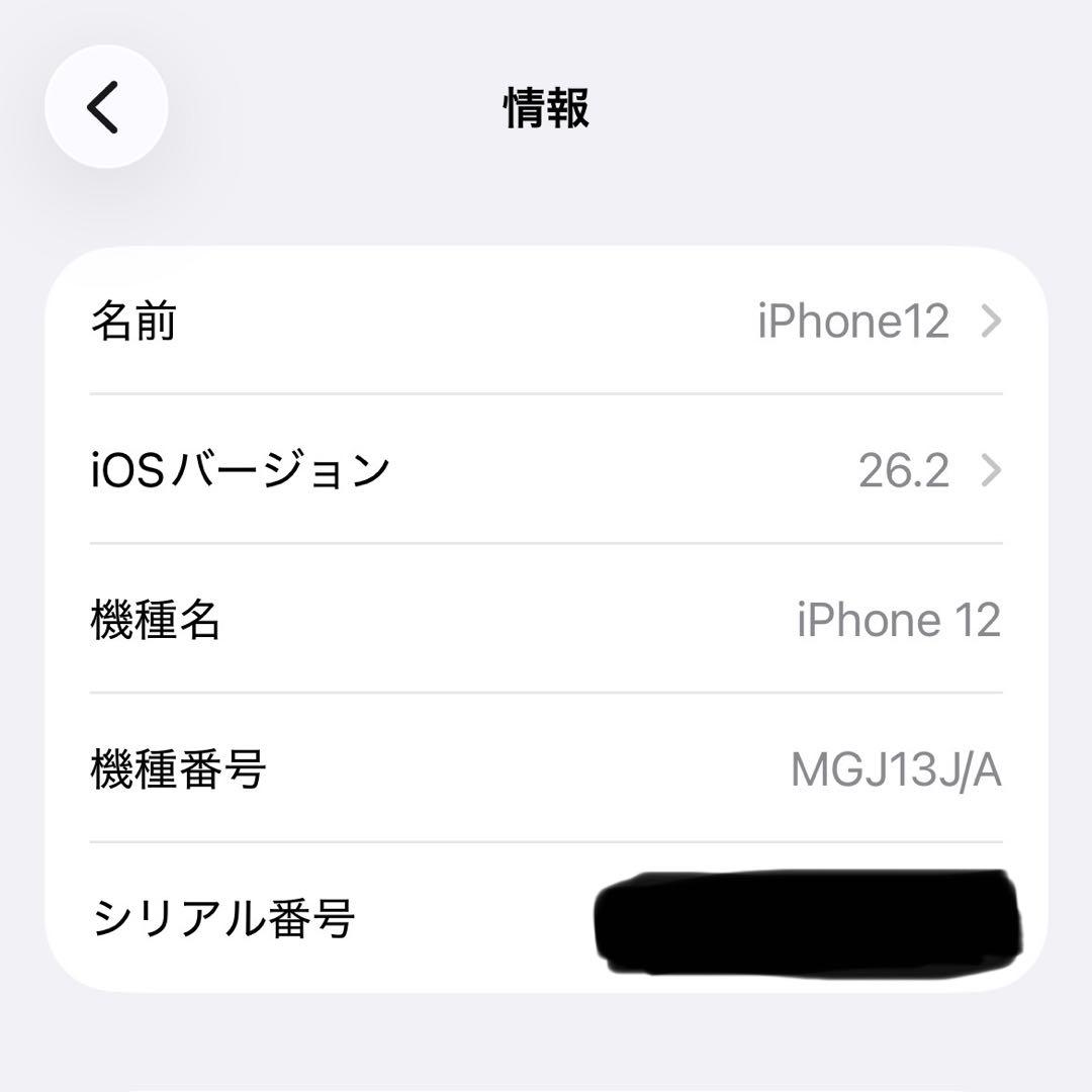 iPhone 12本体　256GB SIMフリー
