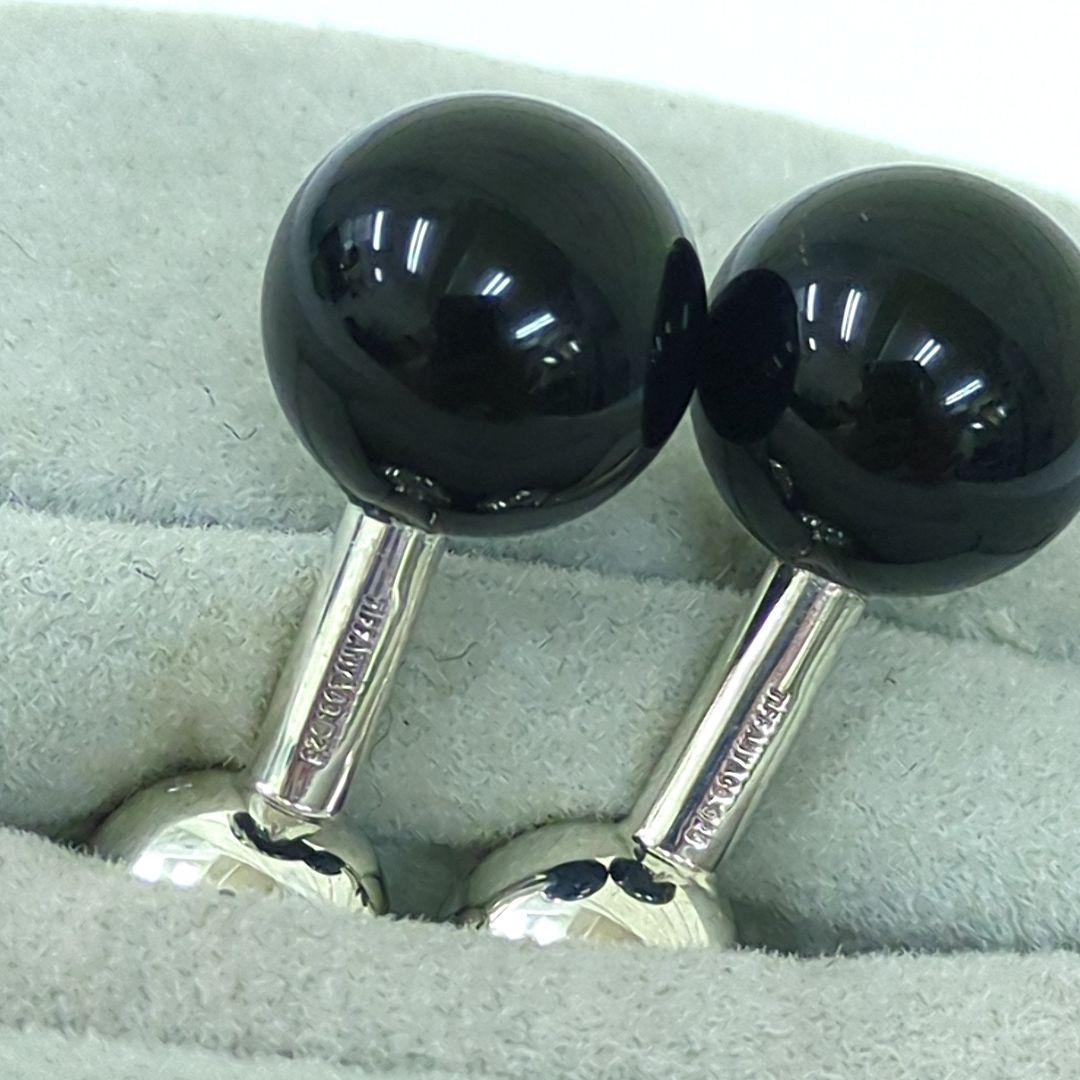 Tiffany ティファニー SV925 オニキス カフス ヴィンテージ