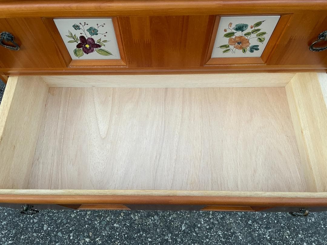 ★ 木製 バレンシア チェスト タイル パイン 箪笥 タンス 北欧 風 引出