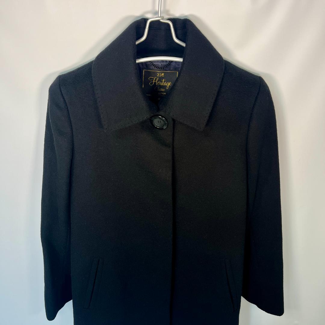 23区　Aライン ウールコート ロロピアーナ 黒　Mサイズ