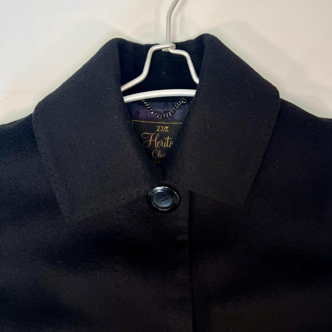 23区　Aライン ウールコート ロロピアーナ 黒　Mサイズ