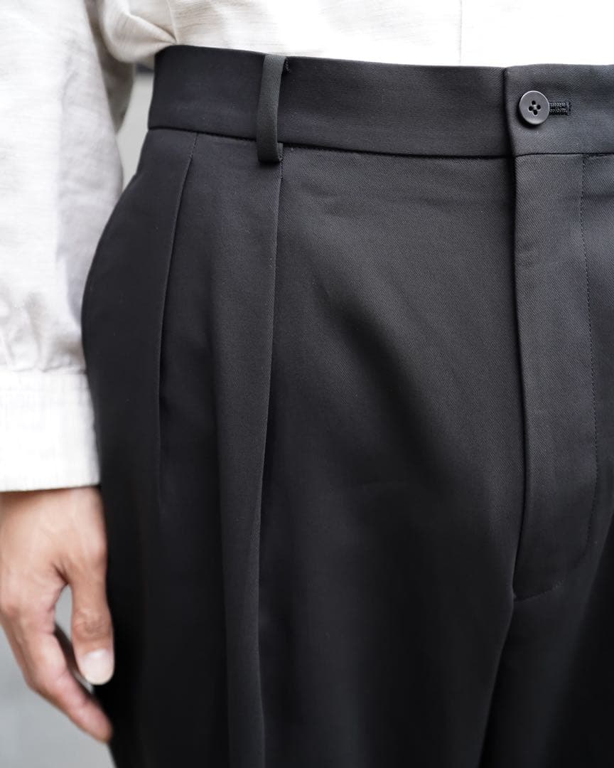 NEAT LUX Cotton Chino ブラック 48 チノパン スラックス