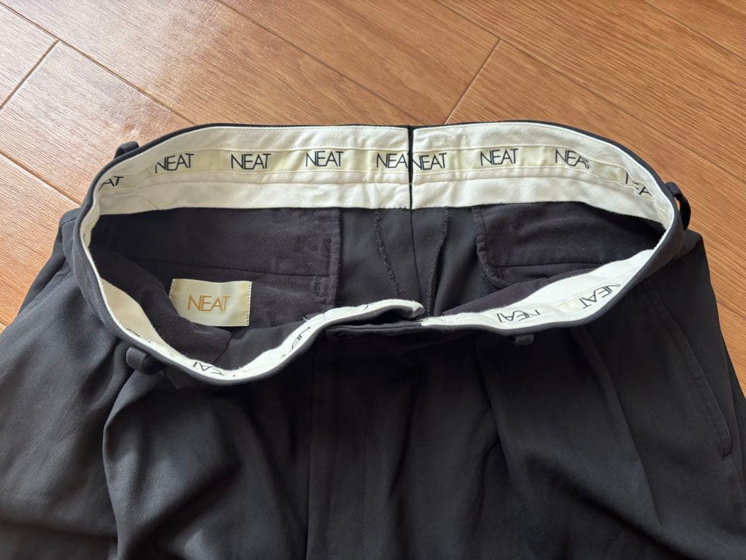 NEAT LUX Cotton Chino ブラック 48 チノパン スラックス