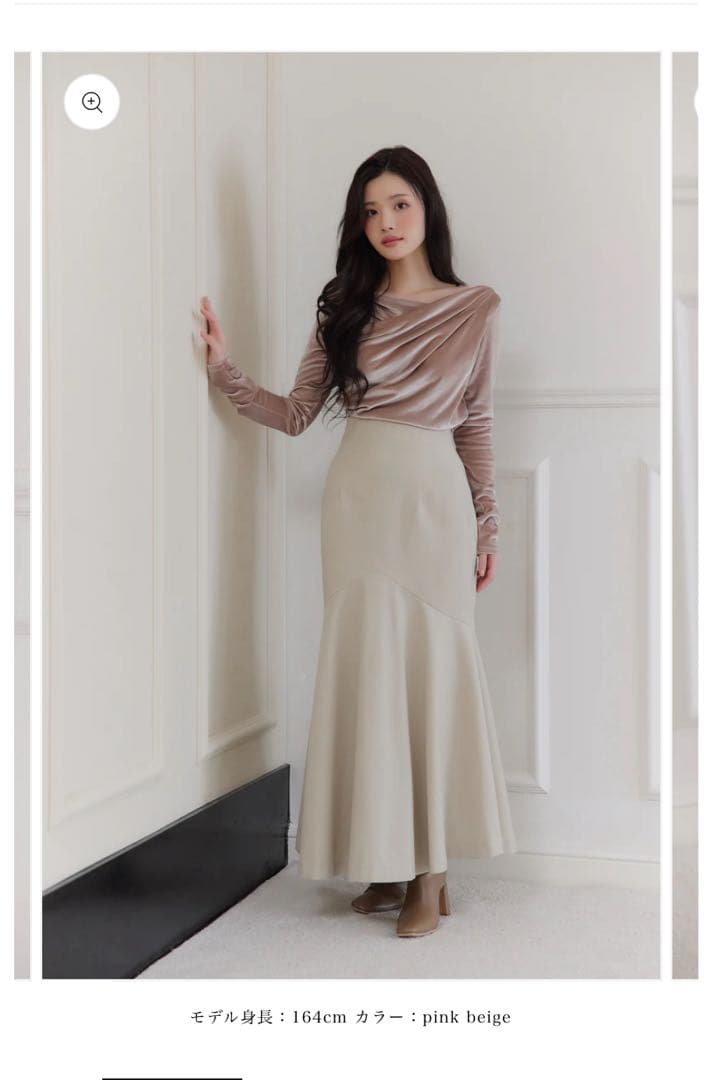 <minami >polaura(ポローラ) グロッシーベロアトップス