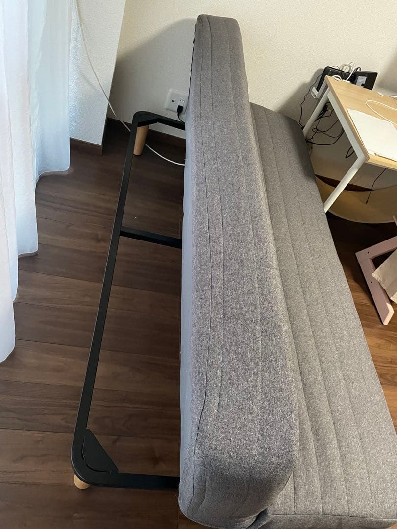 【極美品/送料込】無印良品　リクライニングソファベッド　木製脚