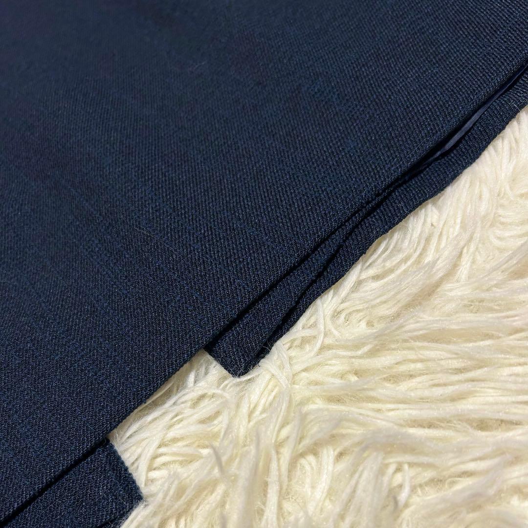 高級 Vin 手洗い可 ポイント　パール　ジレ ヤマダヤ　ネイビー　紺 着用感L
