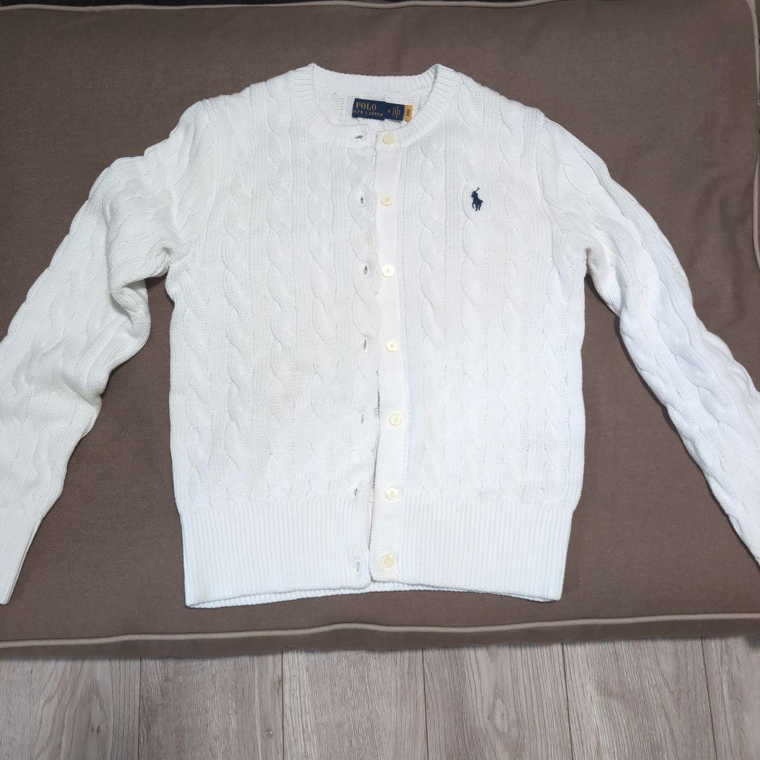 ラルフローレンの白のカーディガン