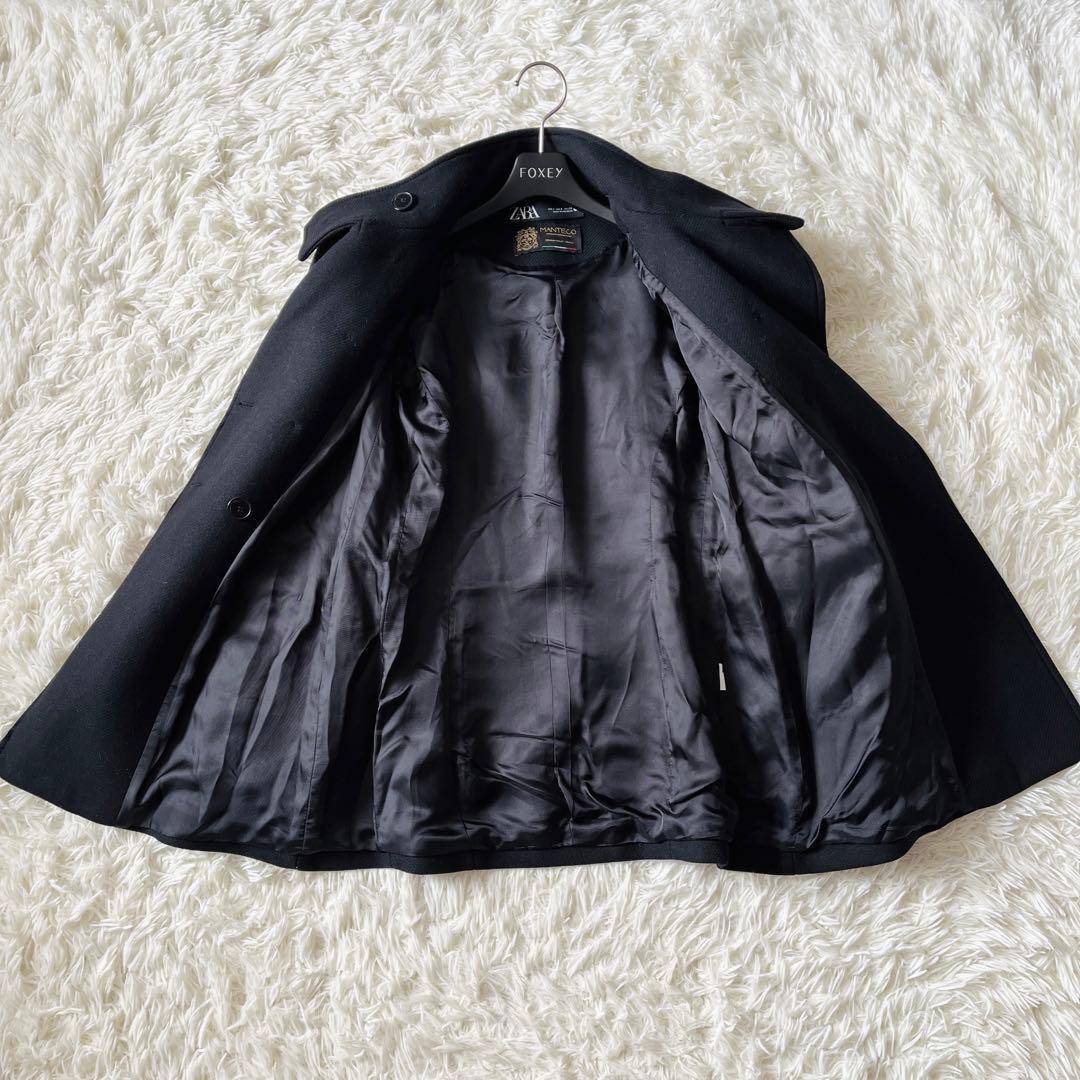 【希少✨】ZARA　MANTECO　ナポレオンジャケット　ダブル　銀ボタン　黒