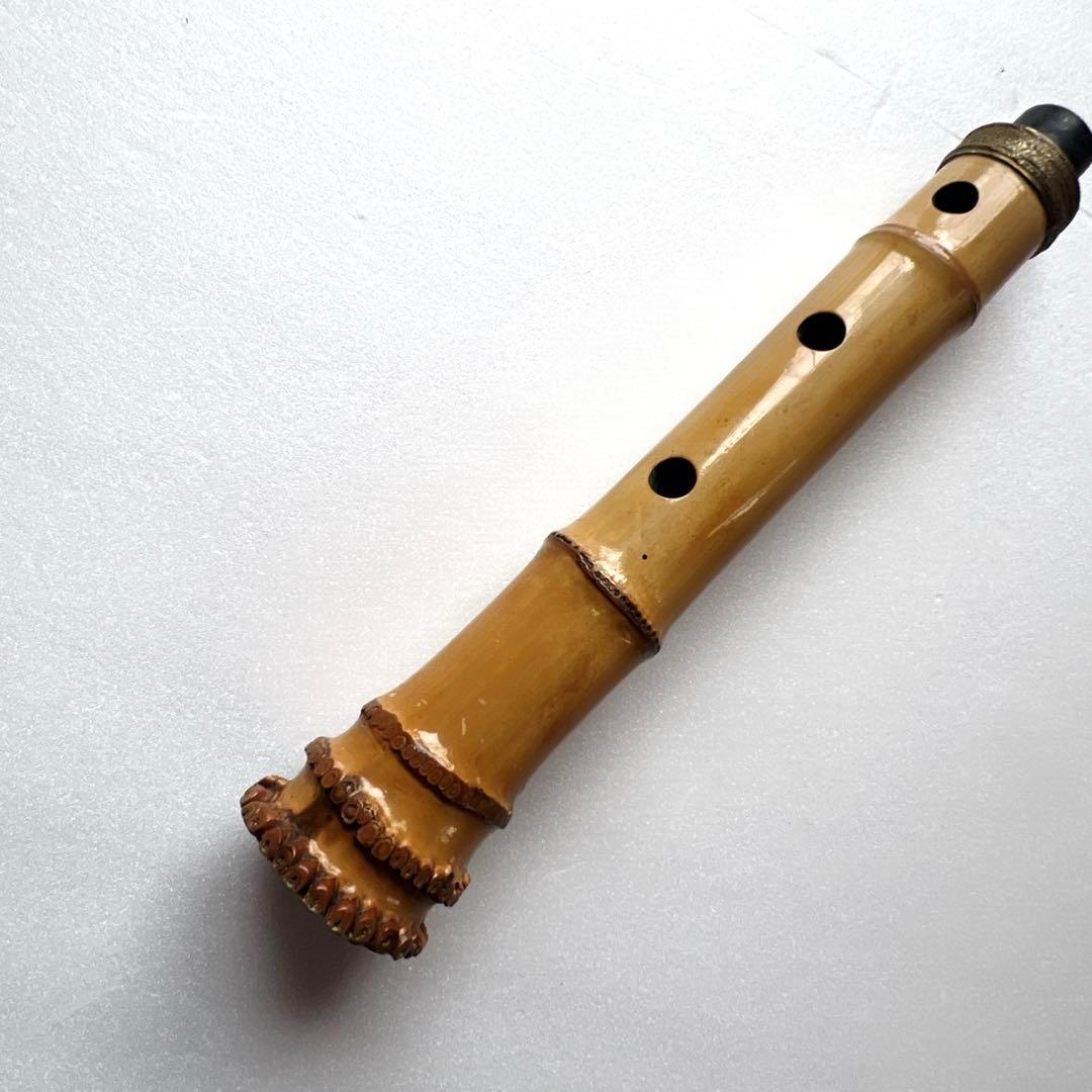 尺八本体　 5穴 金属リング　一尺八寸