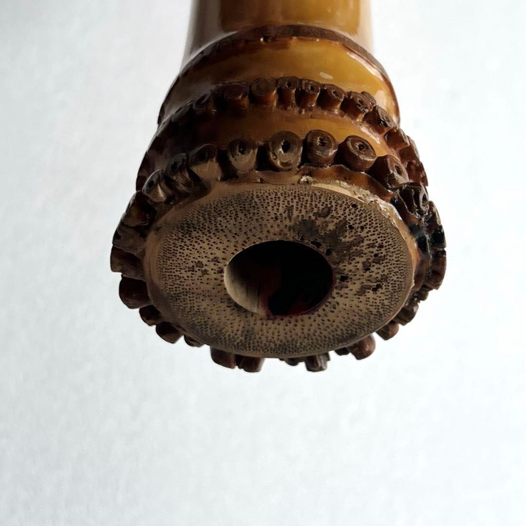 尺八本体　 5穴 金属リング　一尺八寸