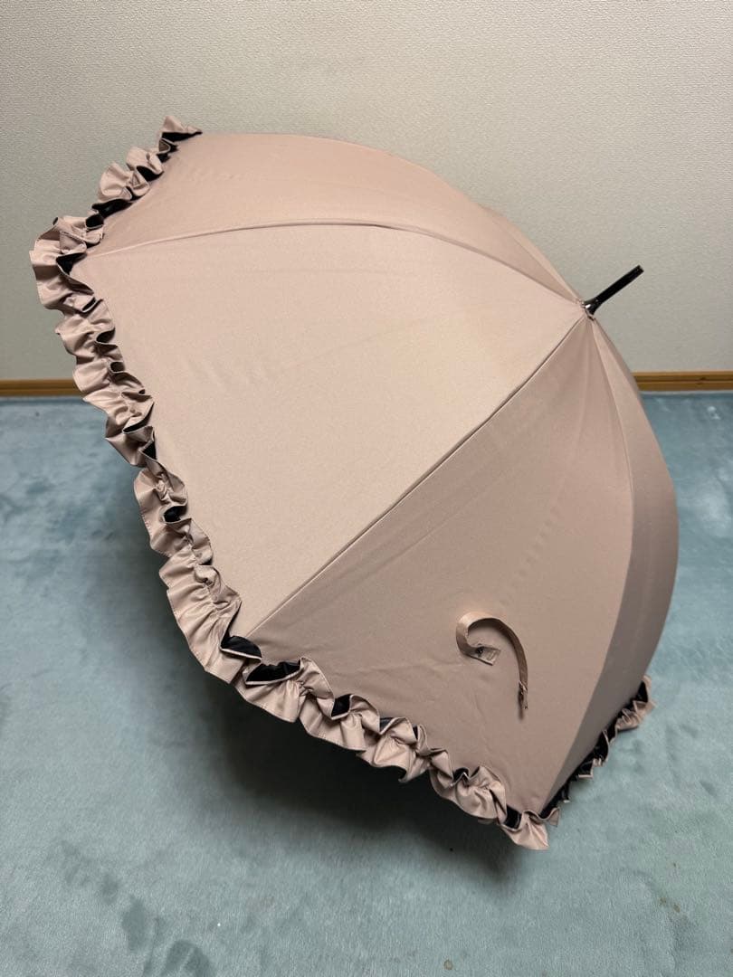 サンバリア100 長傘　M フリル　ピンク