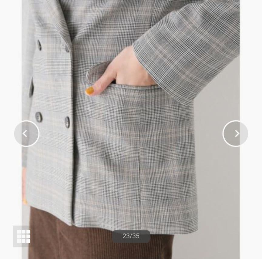 新品♥SLOBE IENA◆チェックWブレストジャケット　秋冬