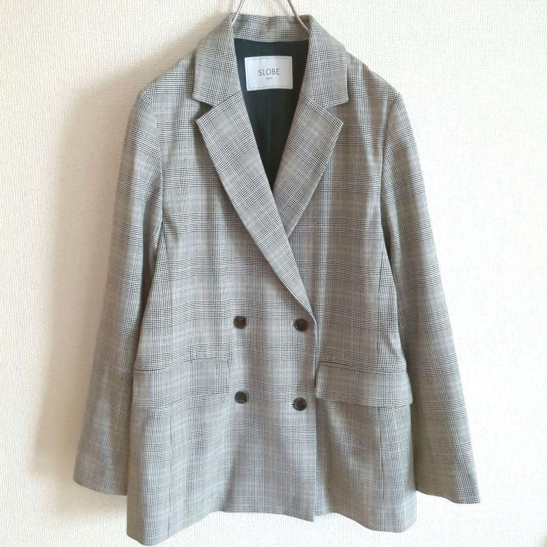 新品♥SLOBE IENA◆チェックWブレストジャケット　秋冬