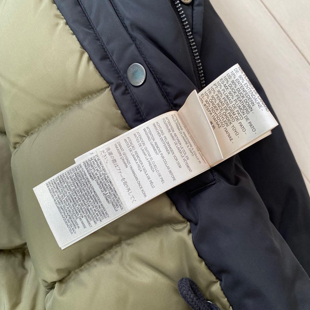 DIESEL N-3Bファー付きブラックモッズコート　メンズ