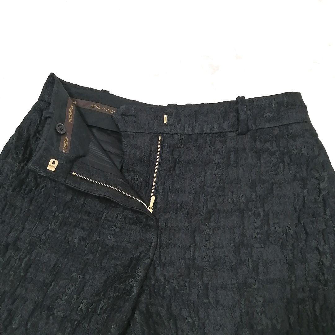 極美品✨ ルイヴィトン　ショートパンツ　ジャガード　ロゴ　黒　38