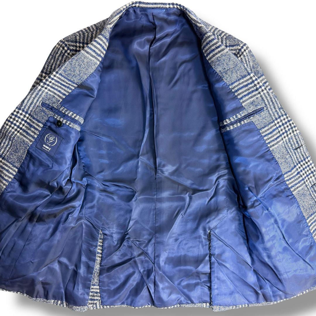J7416 美品 ビームスF SUBALPINOグレンチェックジャケット 46