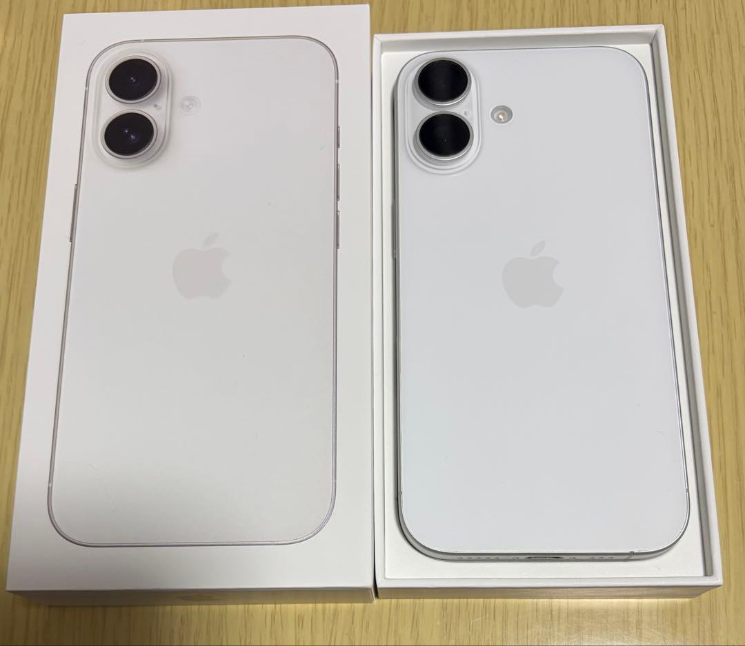 Apple iPhone 16ホワイト 本体 充電ケーブル付 バッテリー100%
