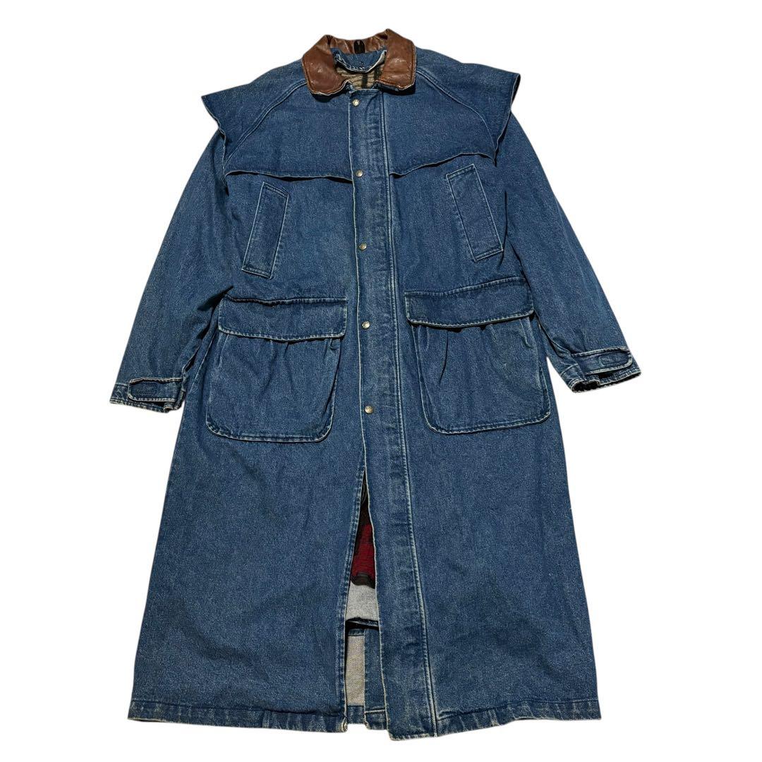 激レア 80s Woolrich デニムダスターコート 超ヘビーオンス USA製