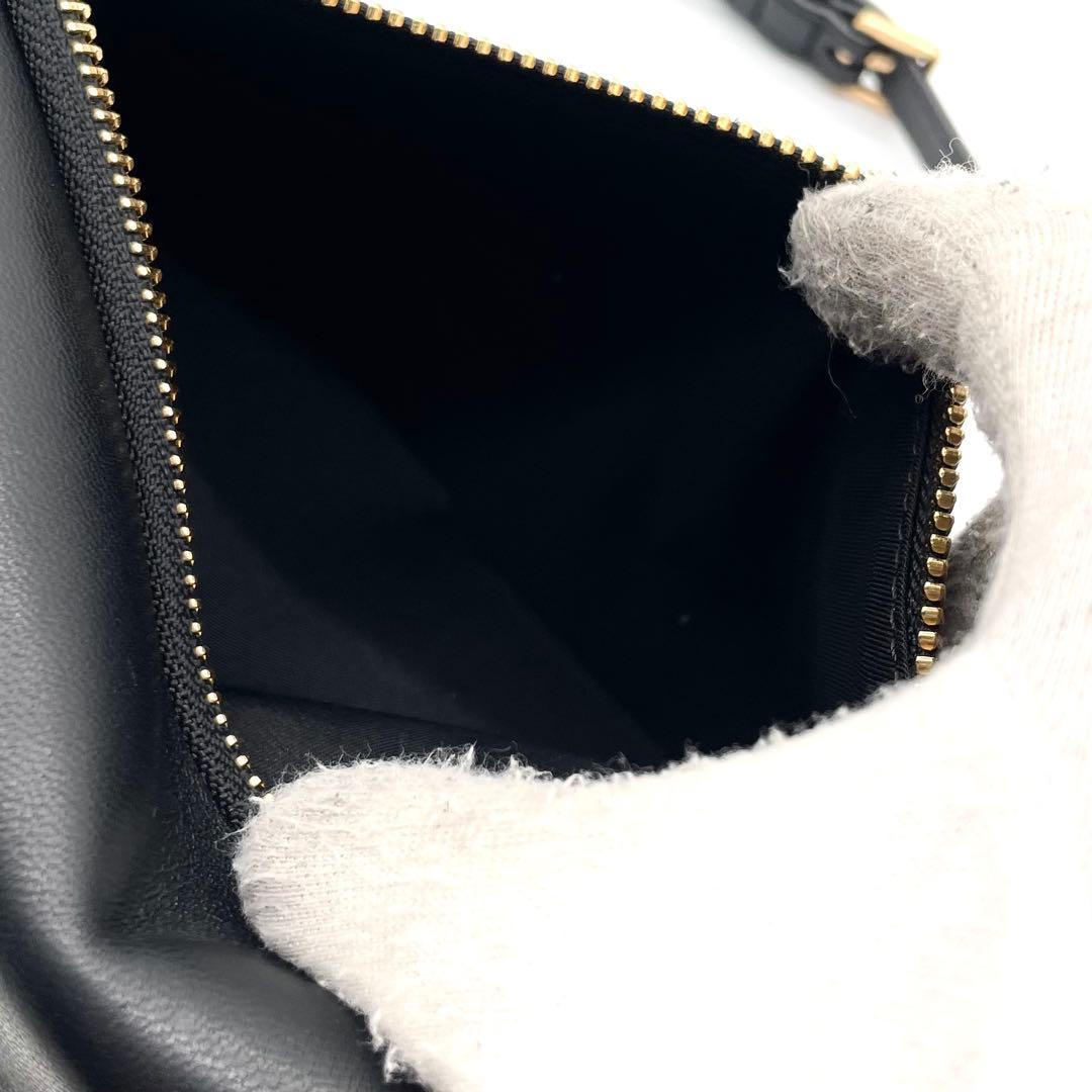 未使用級✨トリーバーチ フレミング ボディバッグ キルティング レザー ブラック