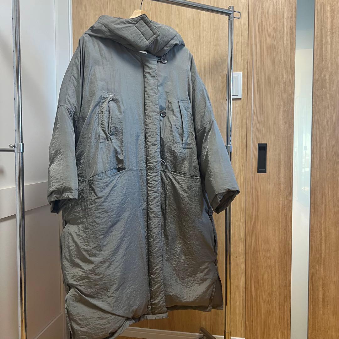 ロング ダウンコート グレー オーバーサイズ