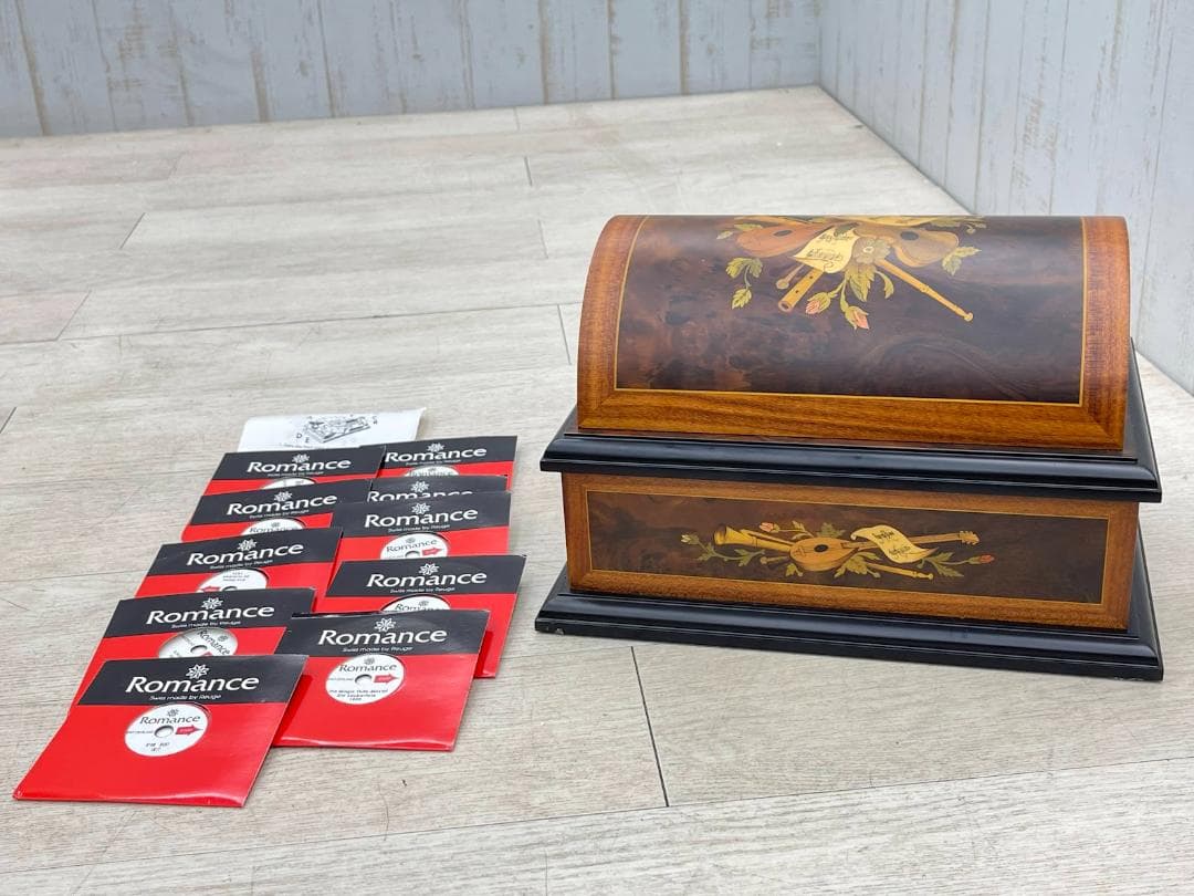 スイス リュージュ ディスクオルゴール Romance 象嵌 ディスク10枚