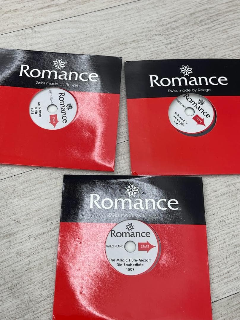 スイス リュージュ ディスクオルゴール Romance 象嵌 ディスク10枚