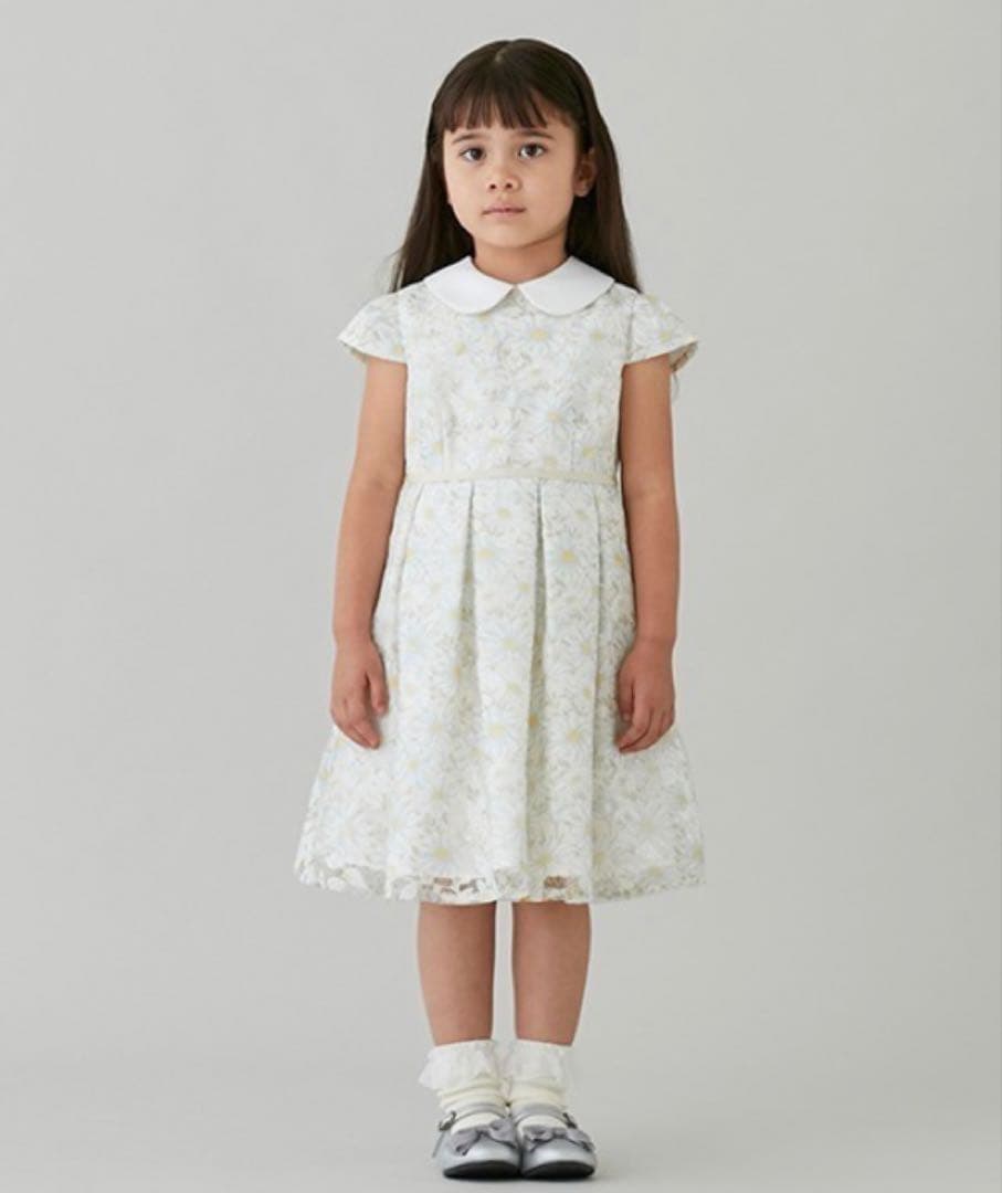 新品petit main◇プティマイン花柄ワンピース　ジャケットフォーマル120