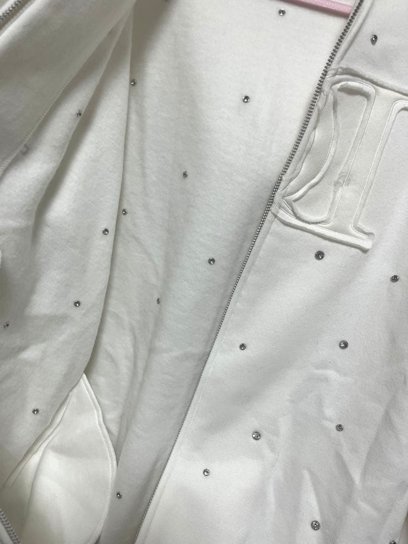 新品　ダーリッチDarich DDロゴビジュージップパーカー　ホワイトF