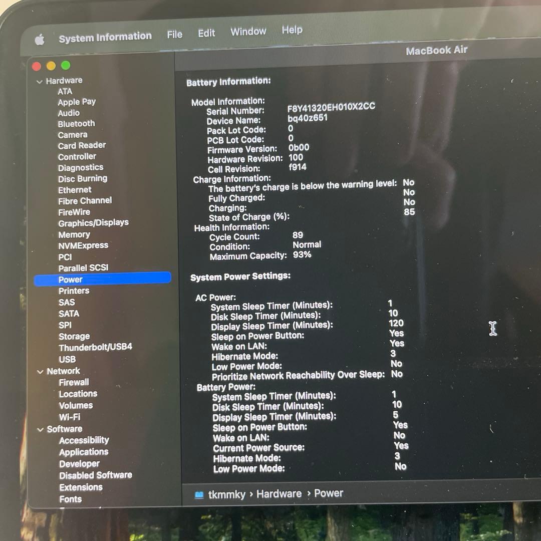MacBookAir M3 2024年モデル 13インチ US配列 ミッドナイト