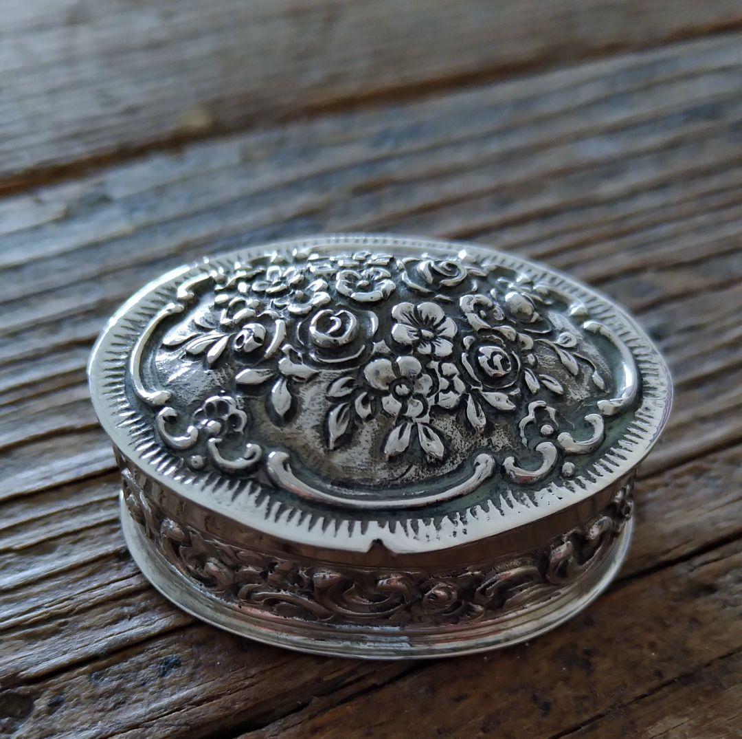 835 Sterling Silver Pill Box シルバーピルケース